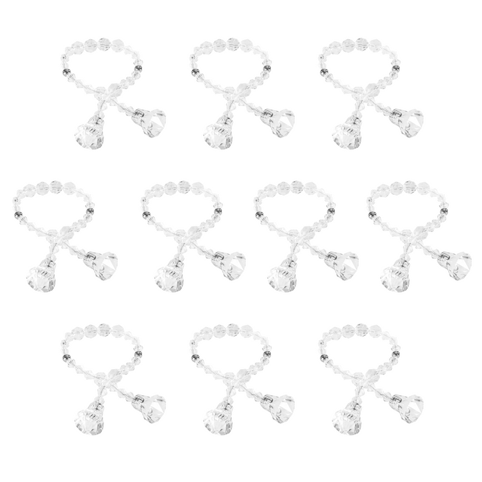 10 pc/pk Acrylic Crystal Beads Napkin Ring Strand