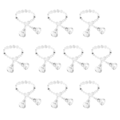 10 pc/pk Acrylic Crystal Beads Napkin Ring Strand