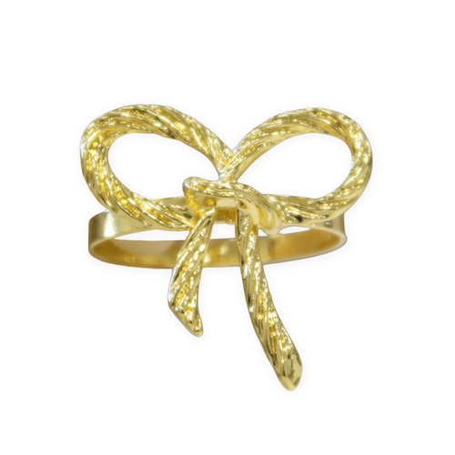 Gold Rope Bow Tie Napkin Ring
