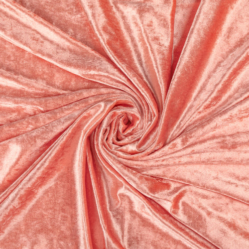10 yards Velvet Fabric Roll - Coral - CV Linens