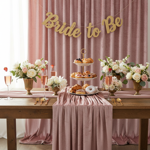 10 yards Velvet Fabric Roll - Dusty Rose/Mauve for diy table runner