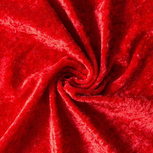 Velvet Fabric Roll Red