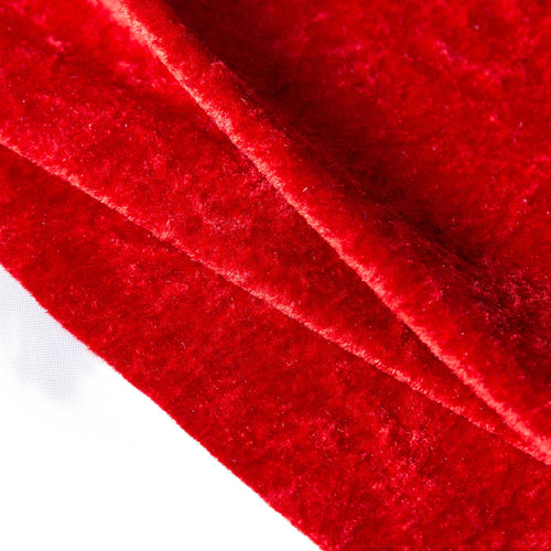 Velvet Fabric Roll Red edge close up
