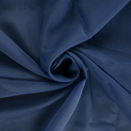 10 yards x 118" Flame Retardant (FR) Voile Sheer Fabric Roll/Bolt - Navy Blue - CV Linens