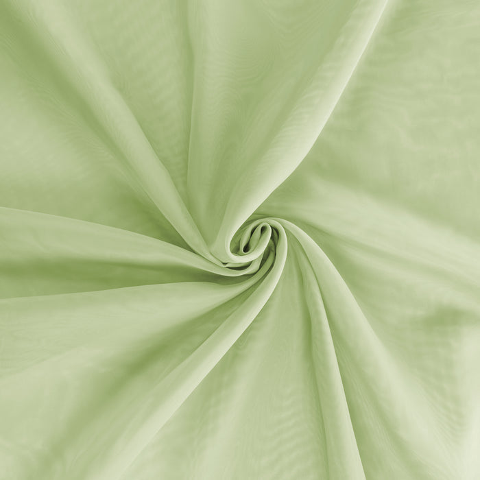 10 yards x 118" Flame Retardant (FR) Voile Sheer Fabric Roll/Bolt - Sage Green - CV Linens