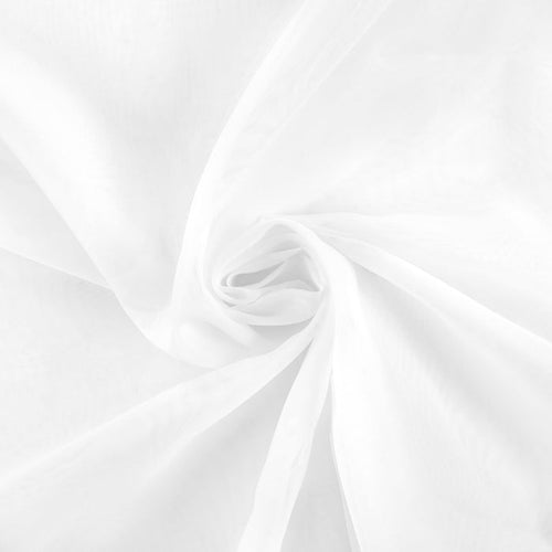 10 yards x 118" Flame Retardant (FR) Voile Sheer Fabric Roll/Bolt - White - CV Linens