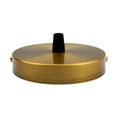 100mm Yellow Brass Metal Round Single Outlet Ceiling Rose ~3094