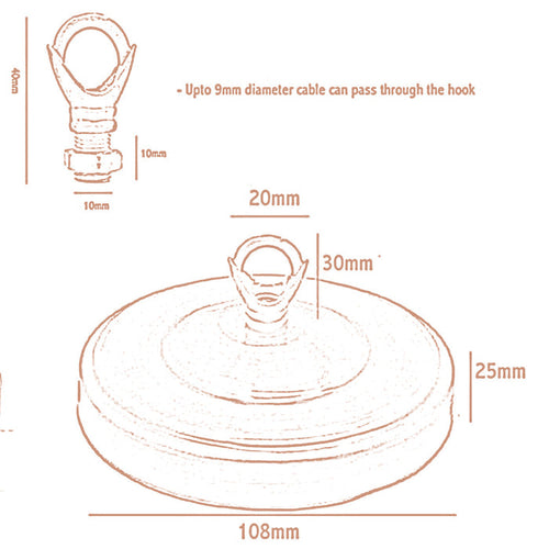108mm Diameter Green Brass Color Ceiling Rose Hook Plate Light Fitting Chandelier - Shop for LED lights - Transformers - Lampshades - Holders | LEDSone UK