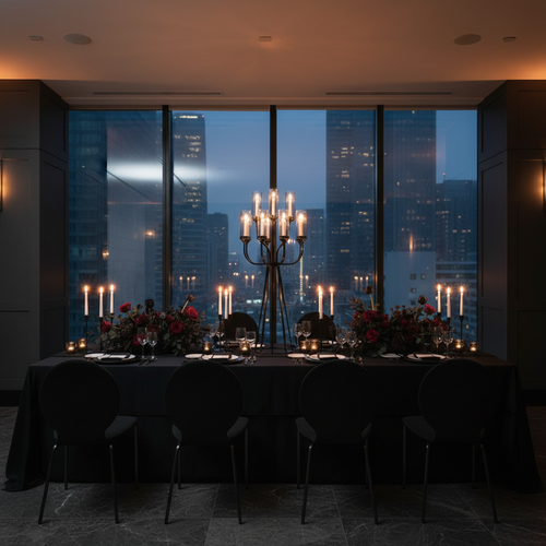 12 Arms Candle Holder Wedding Candelabra Table Centerpiece 48"H - Black.