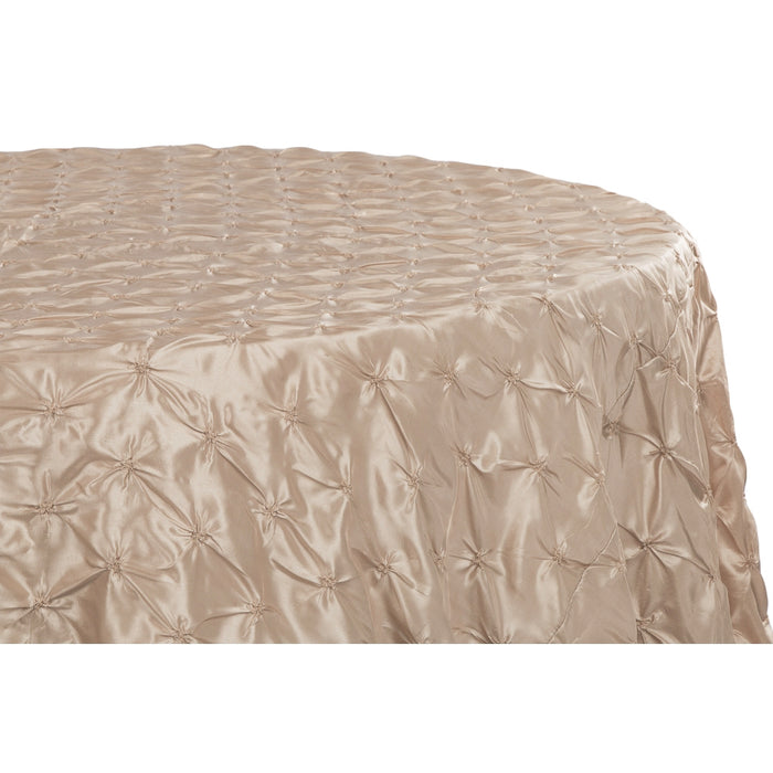 120" Pinchwheel Round Tablecloth - Champagne - CV Linens