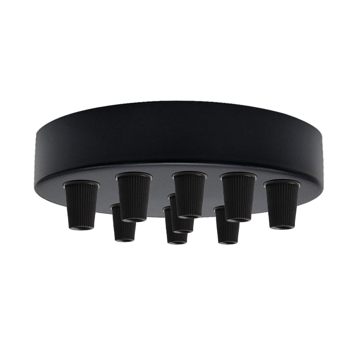 120mm Black Metal 9 Outlet Ceiling Rose Pendant Light Fitting~2775