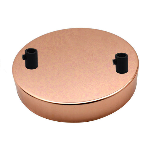 2 outlet metal ceiling rose - Rose gold