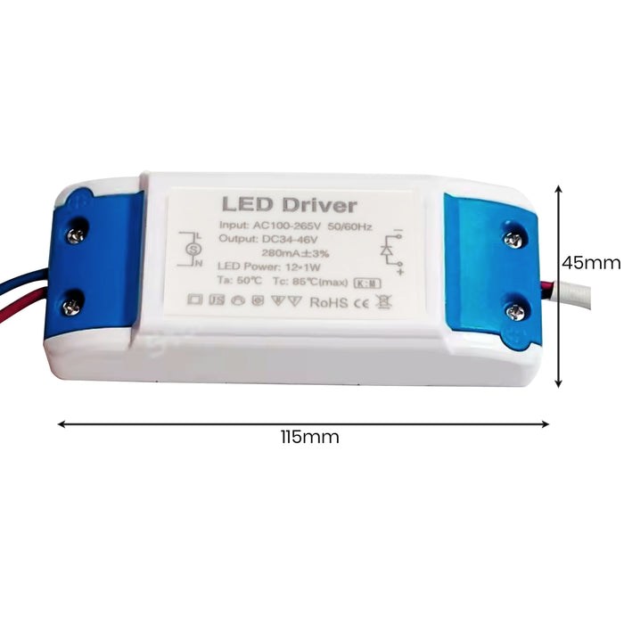 12W LED Driver 280mA Constant Current Power Supply 34-46V~ 3320