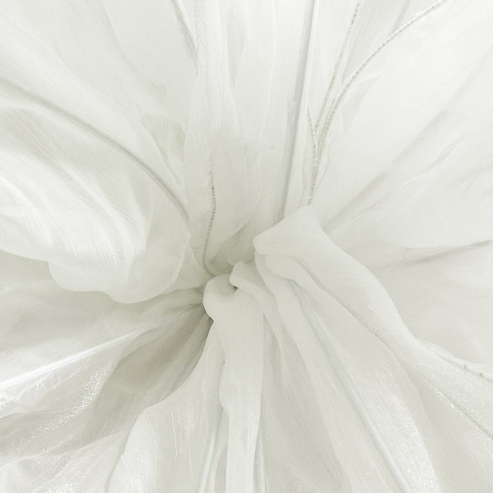 150cm Sculptural FabricFlower Centerpiece/FloorStand - Ivory-Close-Up View