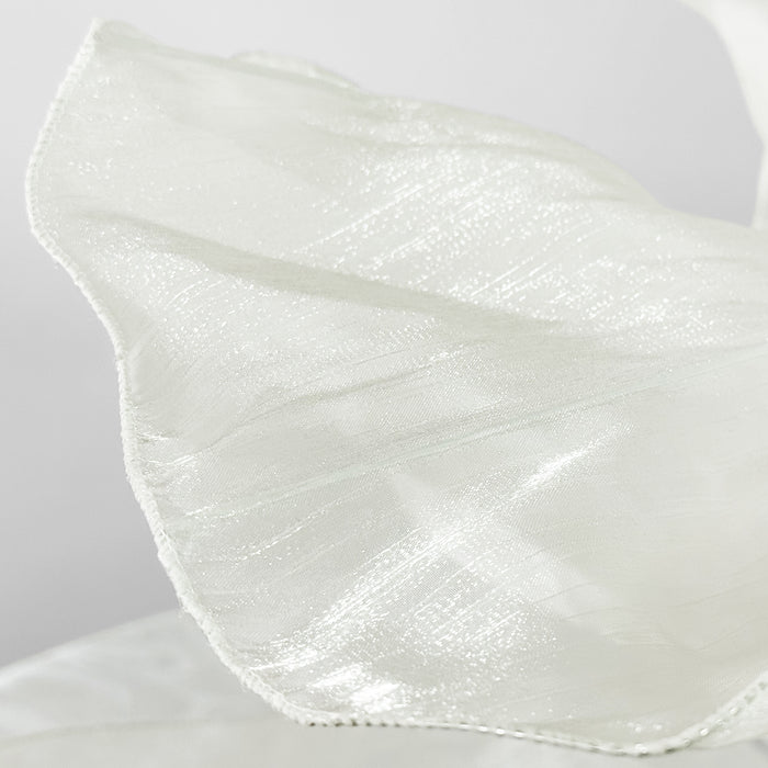 150cm Sculptural Fabric Flower Centerpiece/Floor Stand - Ivory - Macro shot