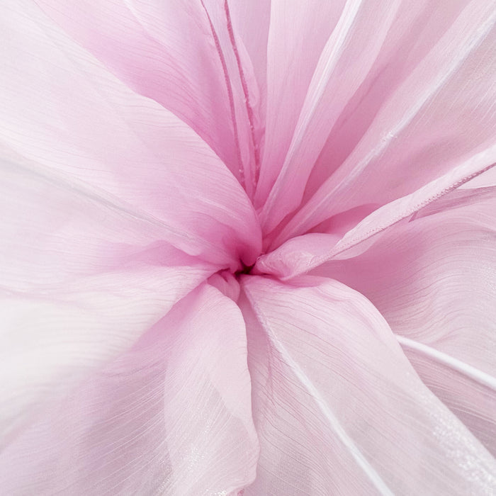 150cm Sculptural Fabric Flower Centerpiece/Floor Stand - Pastel Pink - Close-Up View