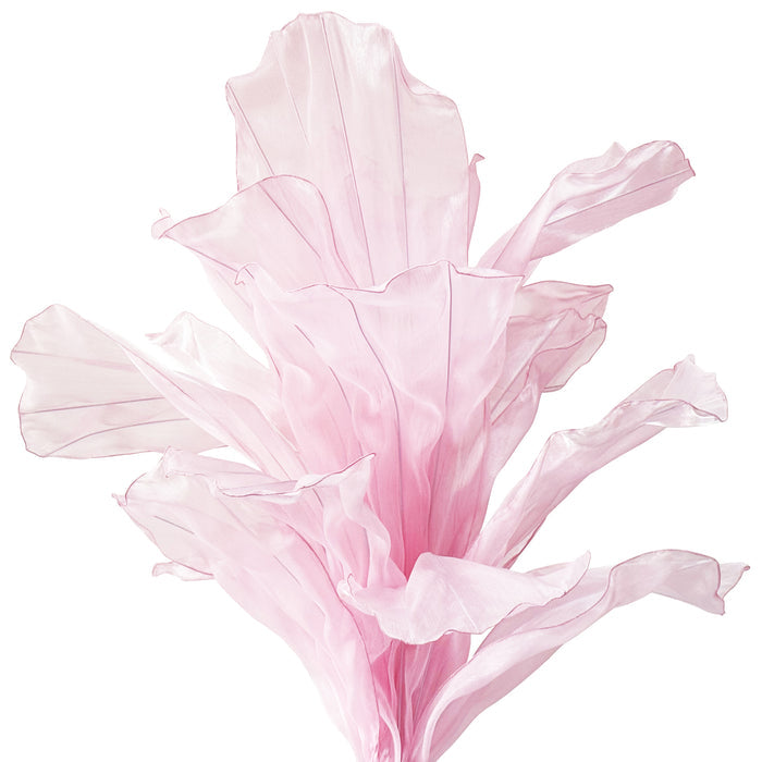 150cm Sculptural Fabric Flower Centerpiece/Floor Stand - Pastel Pink- Front view