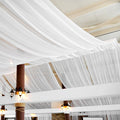20ft Ceiling/Backrop Draping Sheer Voile (IFR)  - White - CV Linens