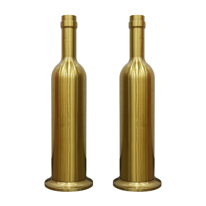 2pcs/pk Giant 39" Tall Wine Bottle Prop Floor Display/Centerpiece Gold - CV Linens