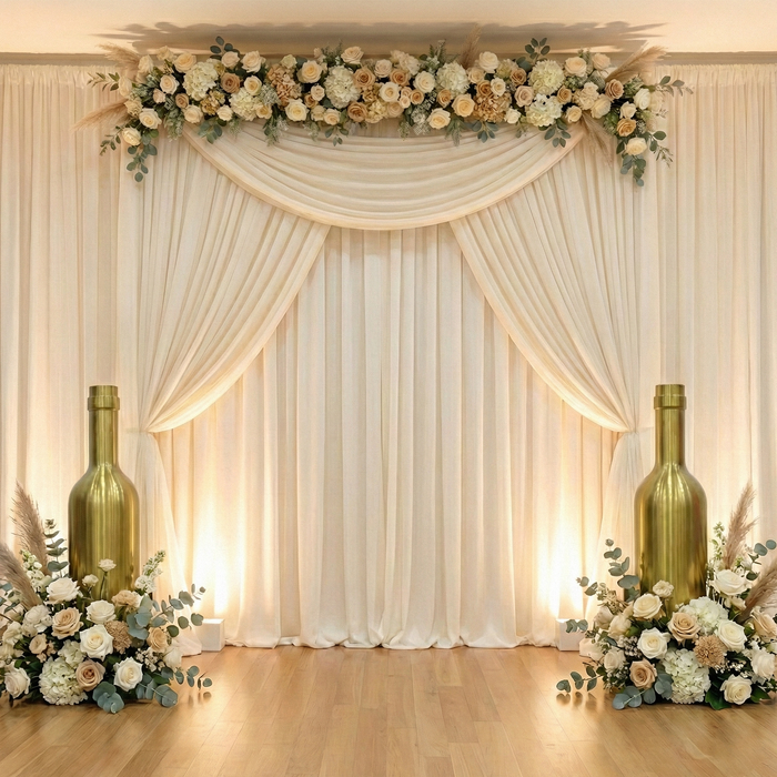 2pcs/pk Giant 39" Tall Wine Bottle Prop Floor Display/Centerpiece Gold wedding backdrop decor