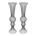 2pcs/set Metal Wire Floral Stand Centerpiece Black bundle