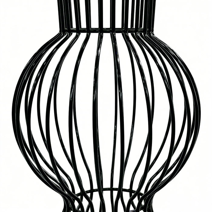 2pcs/set Metal Wire Floral Stand Centerpiece Black middle close up