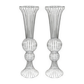 2pcs/set Metal Wire Floral Stand Centerpiece - Silver - CV Linens