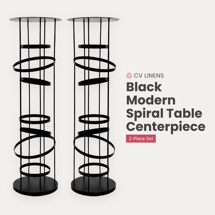 2pcs/set Modern Black Spiral Table Centerpiece