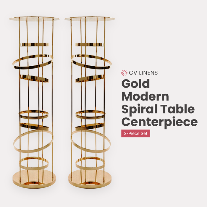 2pcs/set Modern Gold Spiral Table Centerpiece bundle