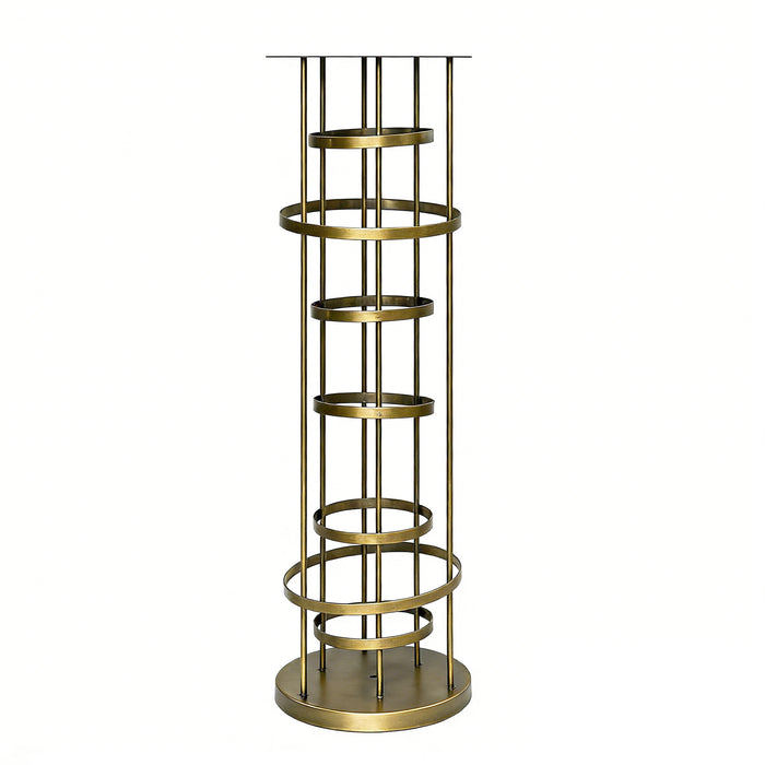 Modern Gold Spiral Table Centerpiece full view