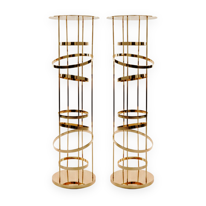 2pcs/set Modern Gold Spiral Table Centerpiece bundle
