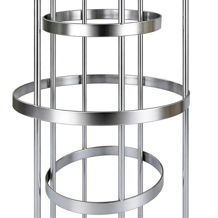 2pcs/set Modern Silver Spiral Table Centerpiece rings close up