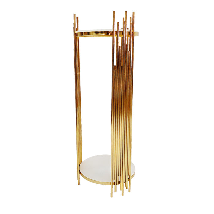 3 pcs of Gold Plinths Round Display Stand