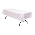 3D Butterfly Sheer Tablecloth  50"x102" Rectangular - White