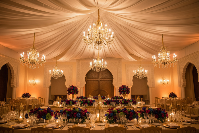 princes themed birthday celebration with 40 yds Satin Fabric Roll - Ivory