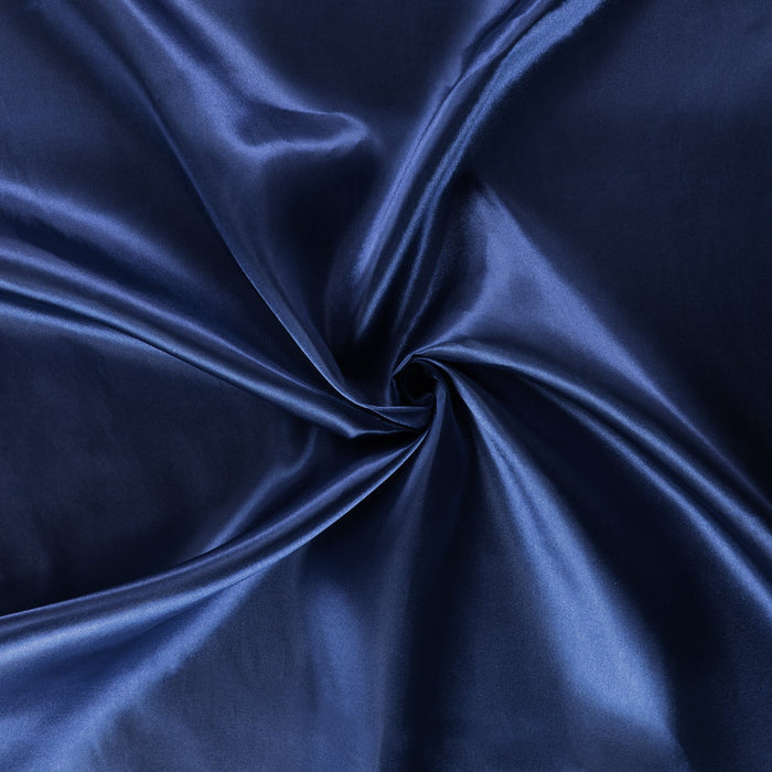 40 yds Satin Fabric Roll - Navy Blue - CV Linens