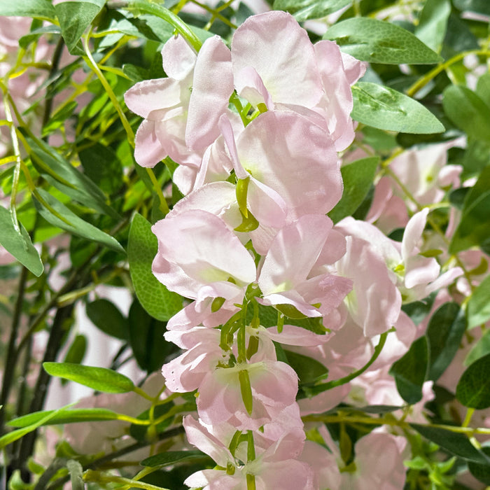 4ft Artificial Pink Wisteria Tree close up of the wisteria florals