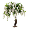 4ft Artificial White Wisteria Tree full view