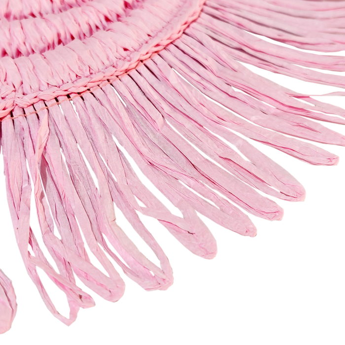 4pc/set Woven Fringe 15" Placemats - Pink