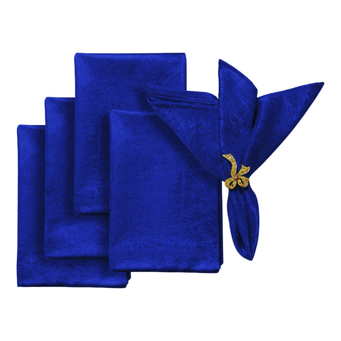 5 pcs/pk Crinkle Shimmer Napkin 20"x20" - Royal Blue