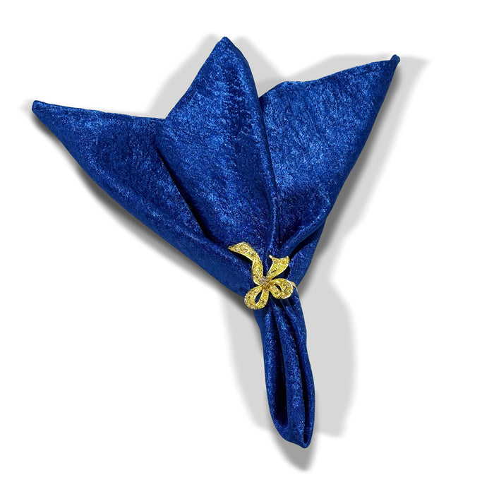 5 pcs/pk Crinkle Shimmer Napkin 20"x20" Royal Blue