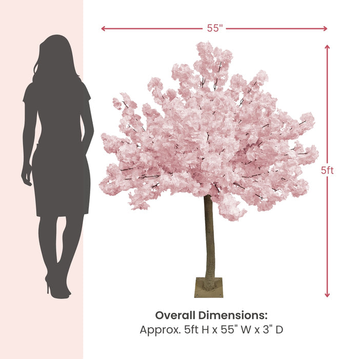 5ft Pink Cherry Blossom Tree Backdrop Frame Stand