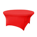 5FT Round Spandex Table Cover - Red - CV Linens