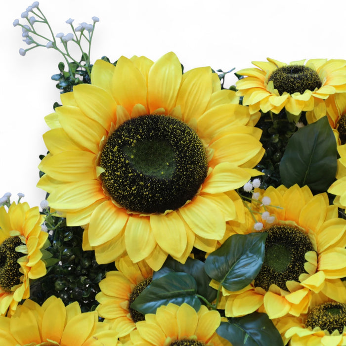 6 pcs/pk Premium Artificial Sunflower Wall Backdrop Panel 60cm x 40cm