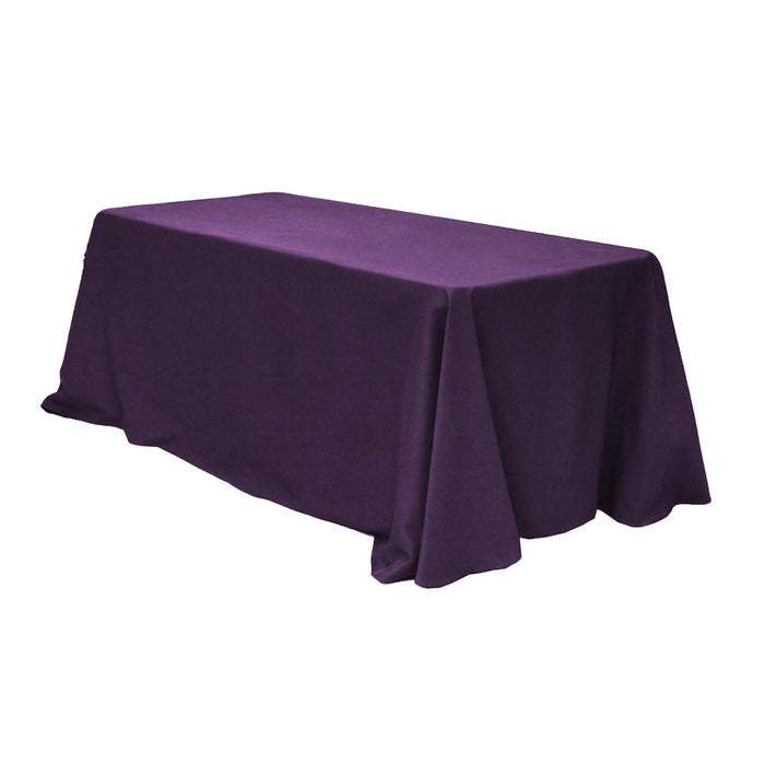 90"x132" Rectangular Oblong Polyester Tablecloth - Eggplant/Plum - CV Linens