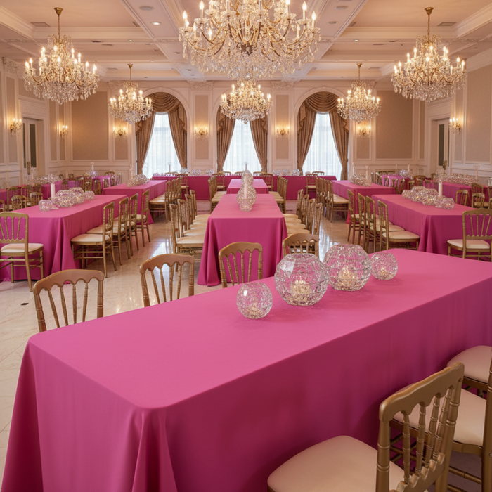 Indoor Banquet Hall – Fuchsia Tablecloth