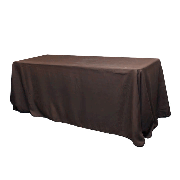 90"x156" Rectangular Oblong Polyester Tablecloth - Chocolate Brown - CV Linens