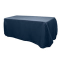 90"x156" Rectangular Oblong Polyester Tablecloth - Navy Blue - CV Linens