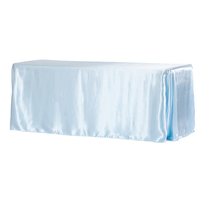 Rectangular Satin Tablecloth - Baby Blue