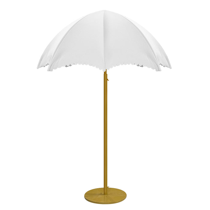 Adjustable Umbrella Centerpiece Stand with White Cover - CV Linens